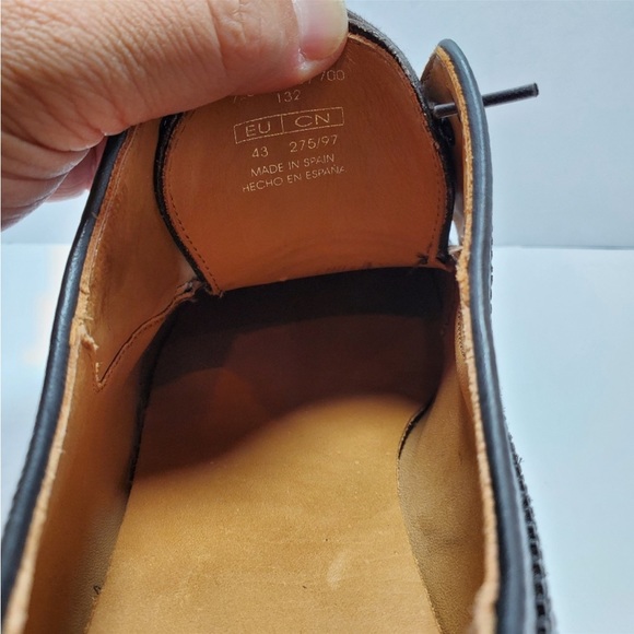 Massimo Dutti NIB Brown Brogue Leather Shoes size Eur 43/ US 10 - Picture 7 of 10